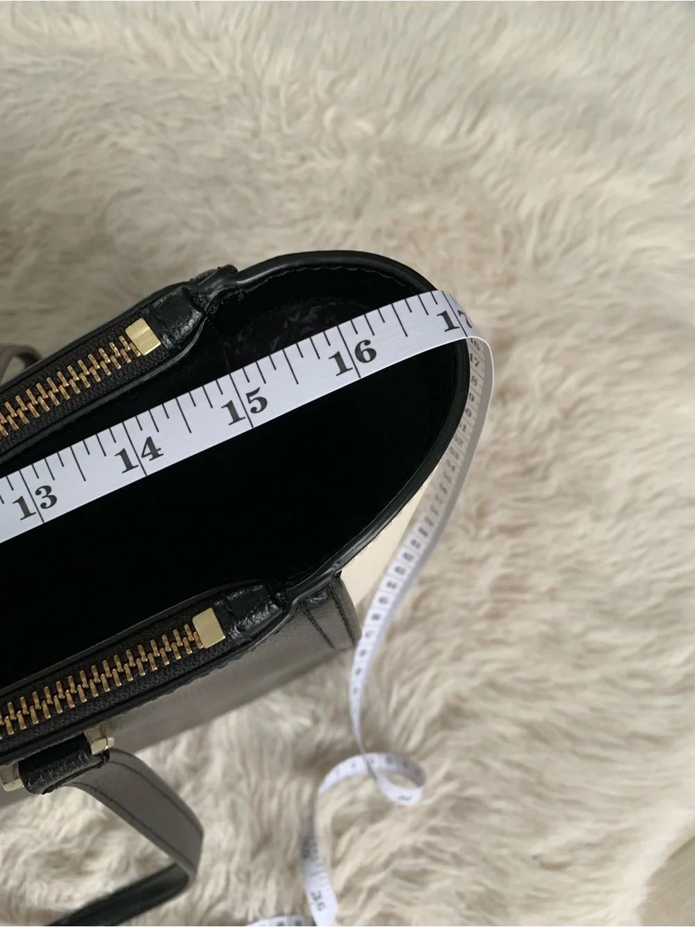 Kate Spade Black and White Leather Tote with Gold Hardware